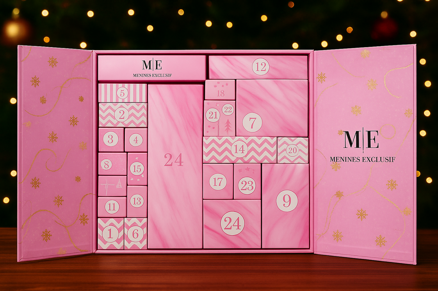 Calendario maletín rosa 24 días mujer