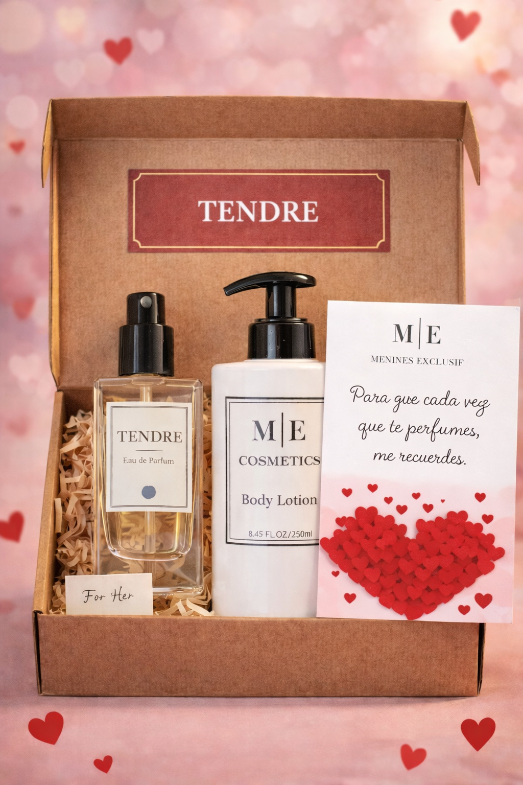 Inspirado en tendre Perfume 100ml + velvet gel cream 250g