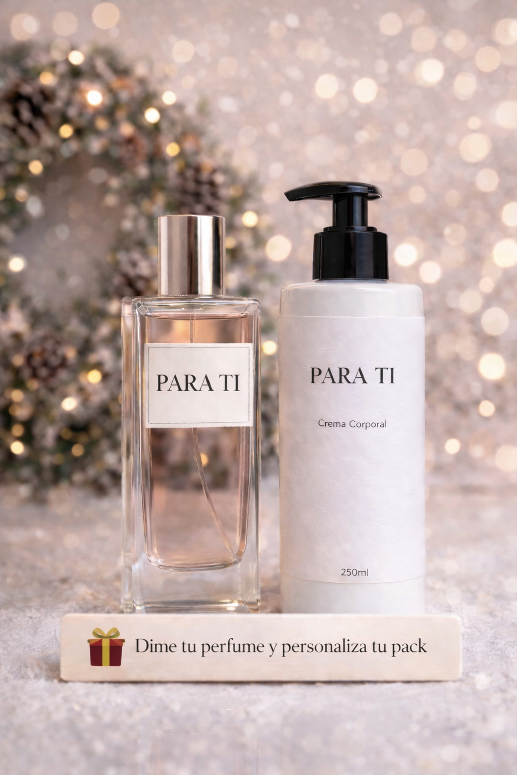 Personaliza tu Pack perfume 100ml y crema 250gr
