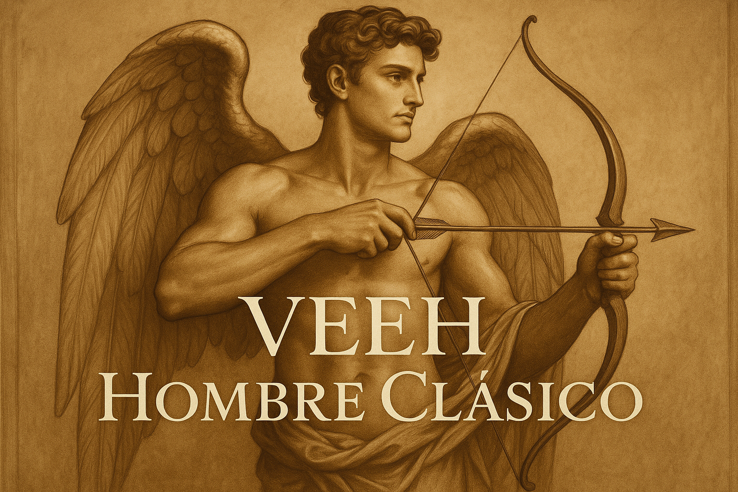hombre clásico del dios del amor con texto VEEH Hombre Clasico