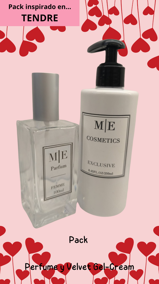 Inspirado por tendre Perfume 100ml + gel creme aveludado 250g
