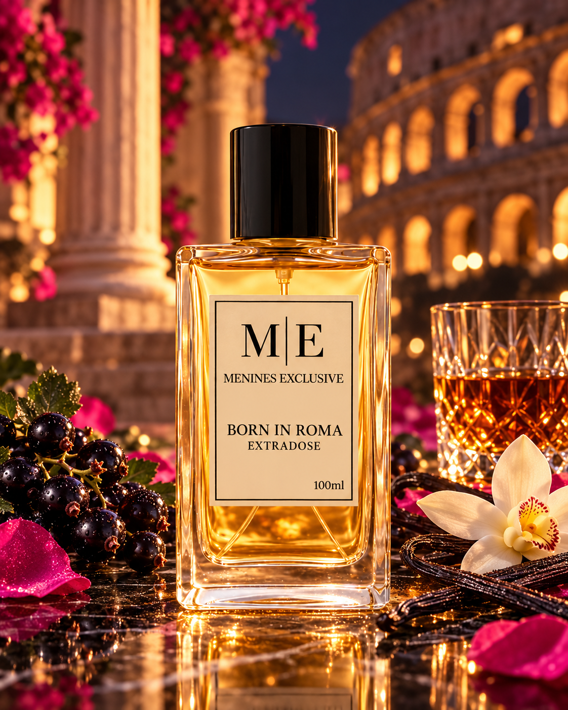 BORN IN ROMA EXTRADOSE perfume de mujer con grosella negra, ron y vainilla - Menines Perfumes