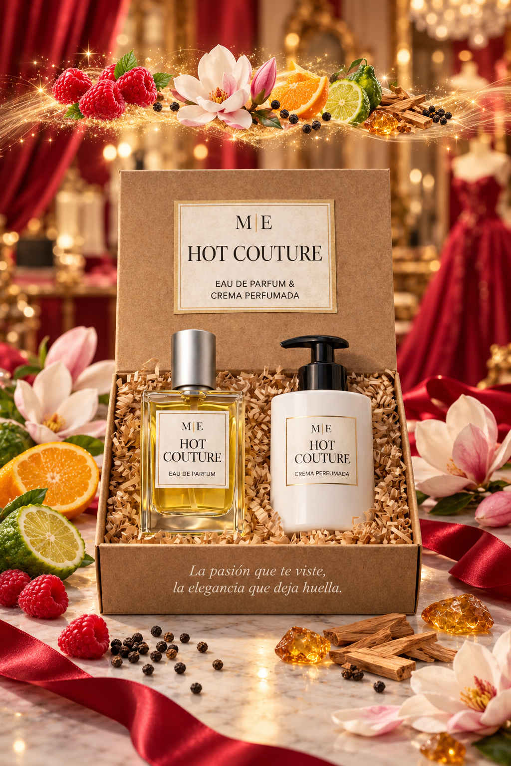 Pack HOT COUTURE eau de parfum y crema perfumada - Menines Perfumes