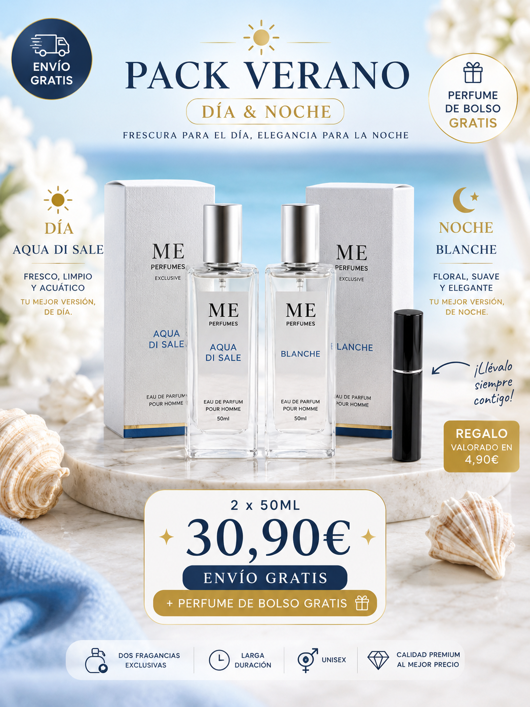 Pack día y noches a Limpio Mujer | 2 Perfumes de 50ml con Envío Gratis