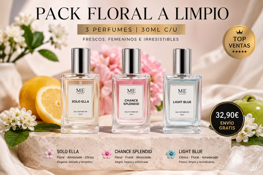 Pack Floral a Limpio Mujer | 3 Perfumes de 30ml con Envío Gratis