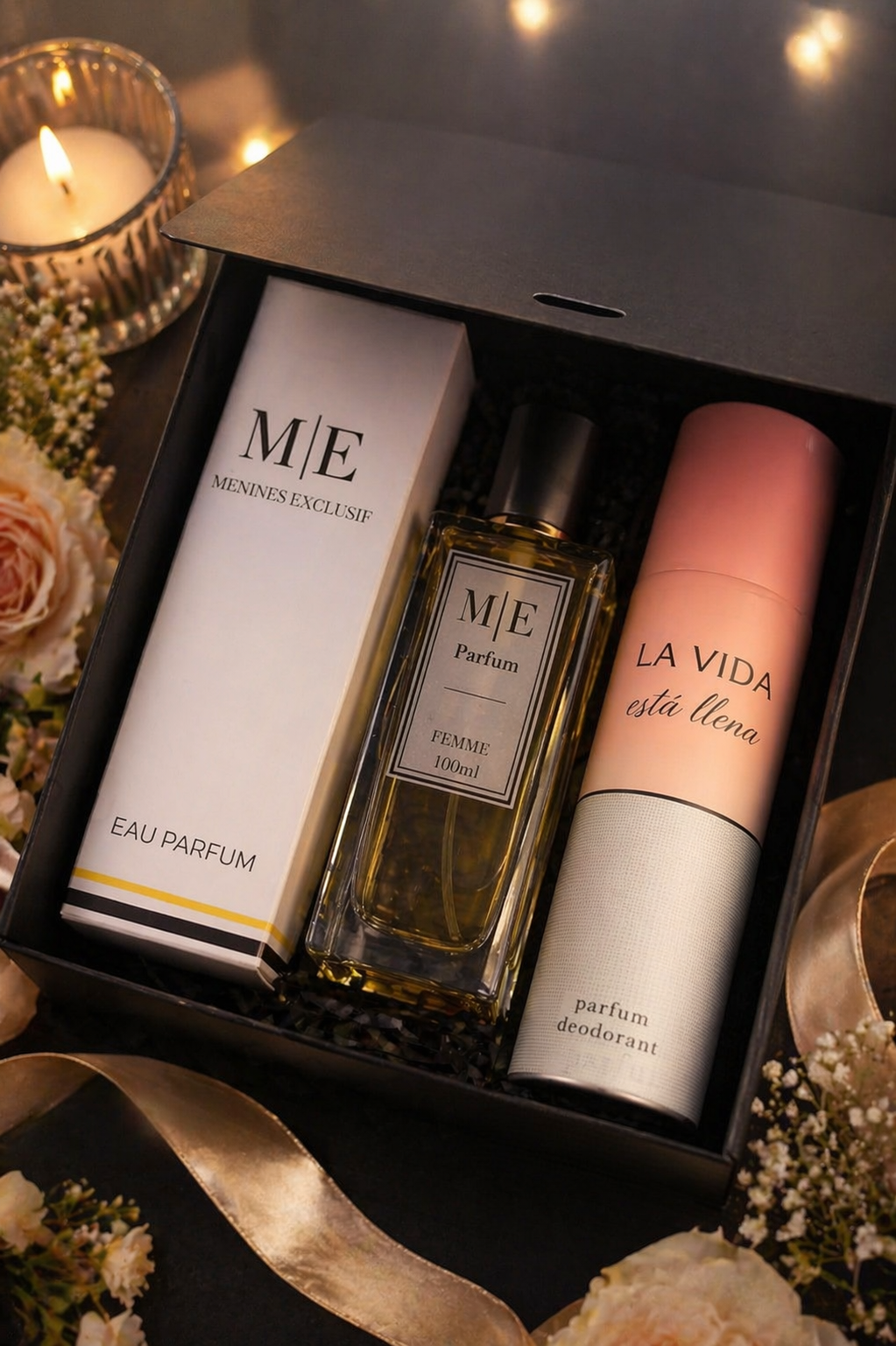 Perfume Mujer 100ml + Desodorante vida esta llena | Pack regalo. elegancia y feminidad