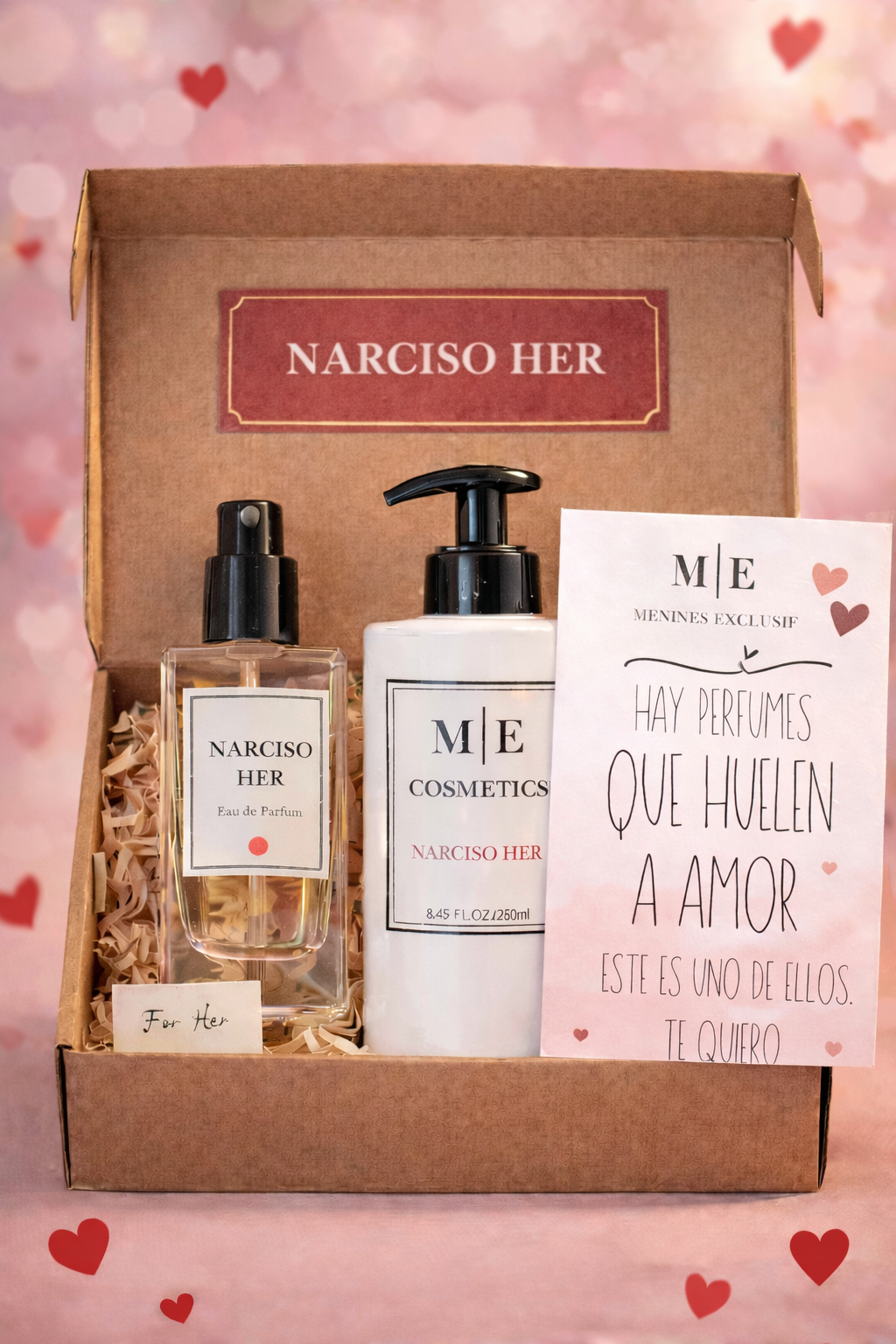 Inspirado en NARCISO HER Perfume100ml + velvet gel cream 250g