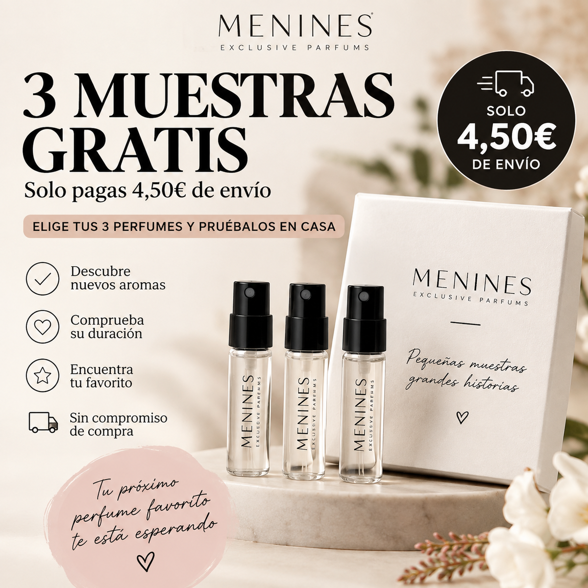 Pacote 3 Amostras GRÁTIS
