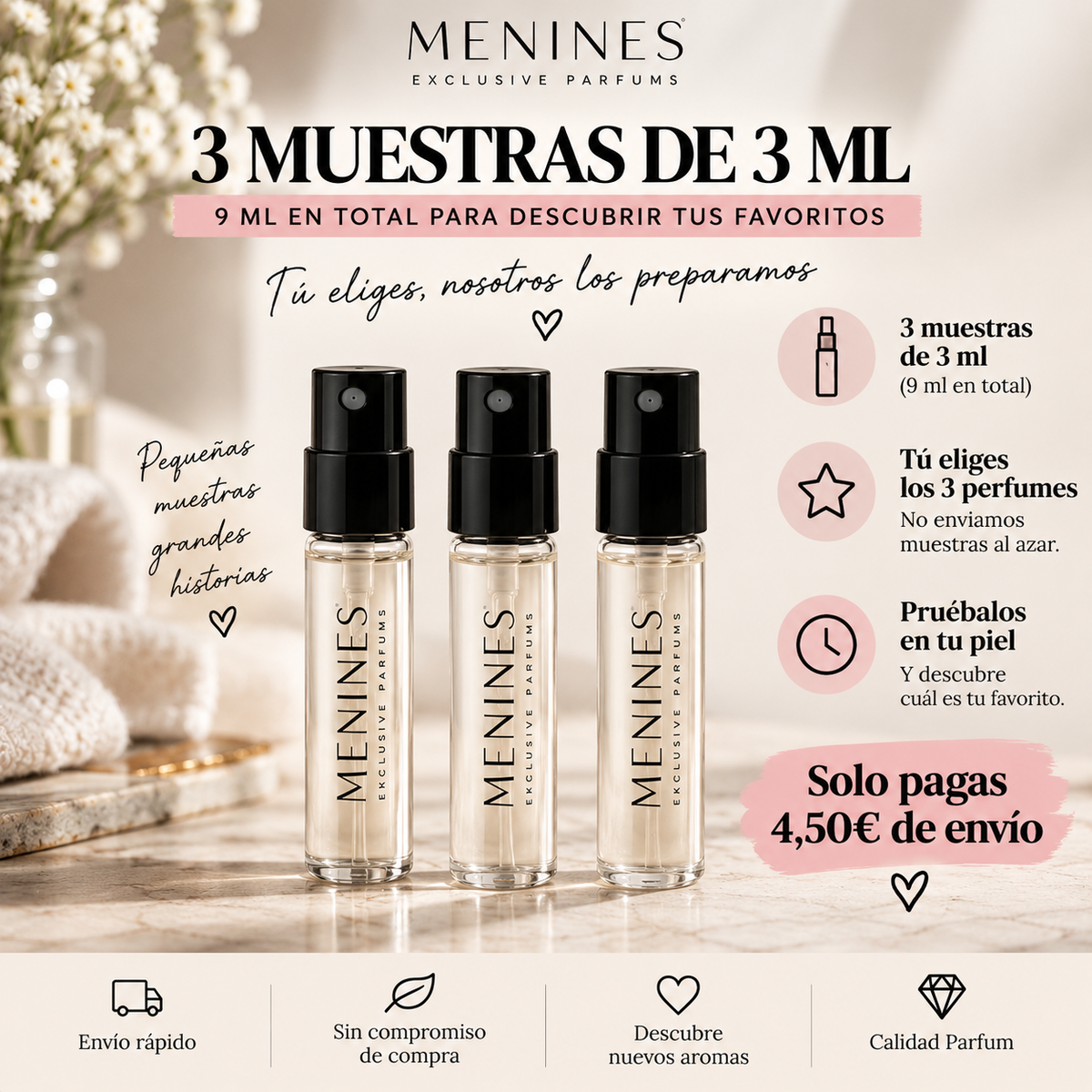 Pacote 3 Amostras GRÁTIS