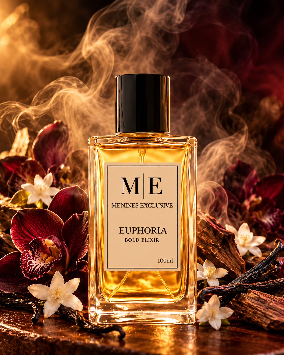 EUPHORIA BOLD ELIXIR perfume de mujer con jazmín, orquídea ahumada y vainilla - Menines Perfumes