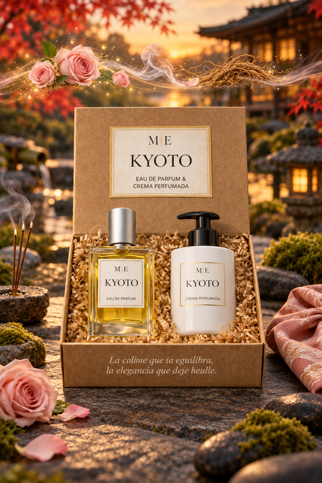 Pack KYOTO eau de parfum y crema perfumada - Menines Perfumes