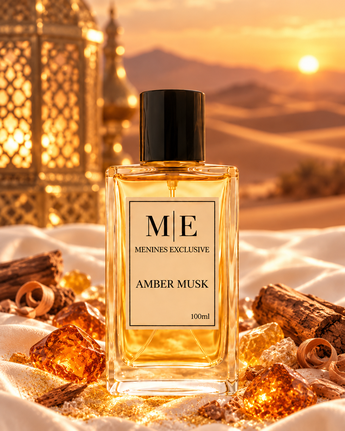 AMBER MUSK perfume nicho unisex con ámbar, almizcle y cedro - Menines Perfumes