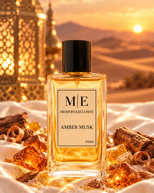 AMBER MUSK perfume nicho unisex con ámbar, almizcle y cedro - Menines Perfumes