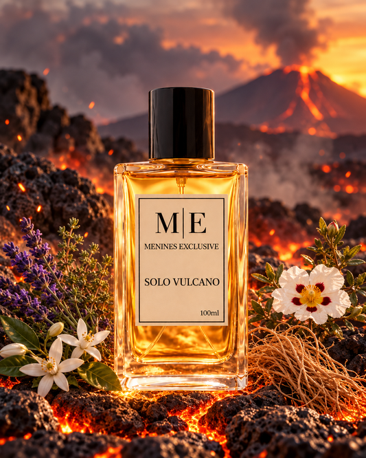 SOLO VULCAN perfume de hombre con tomillo, lavanda y vetiver - Menines Perfumes