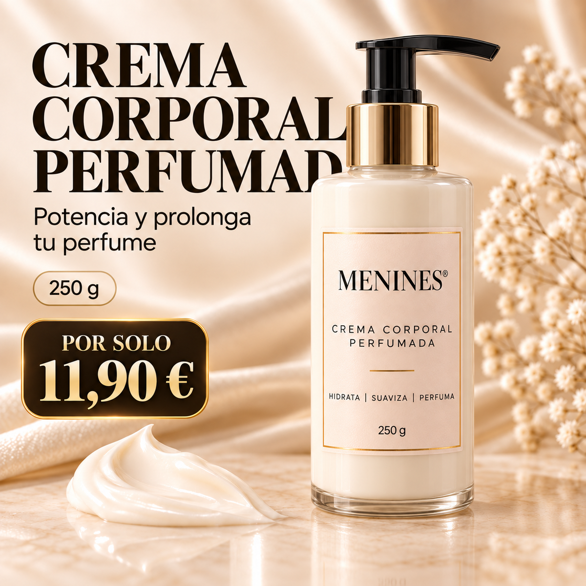 Crema Corporal Perfumada 250g | Hidratante de Larga Duración - Menines La misma que tu perfume.