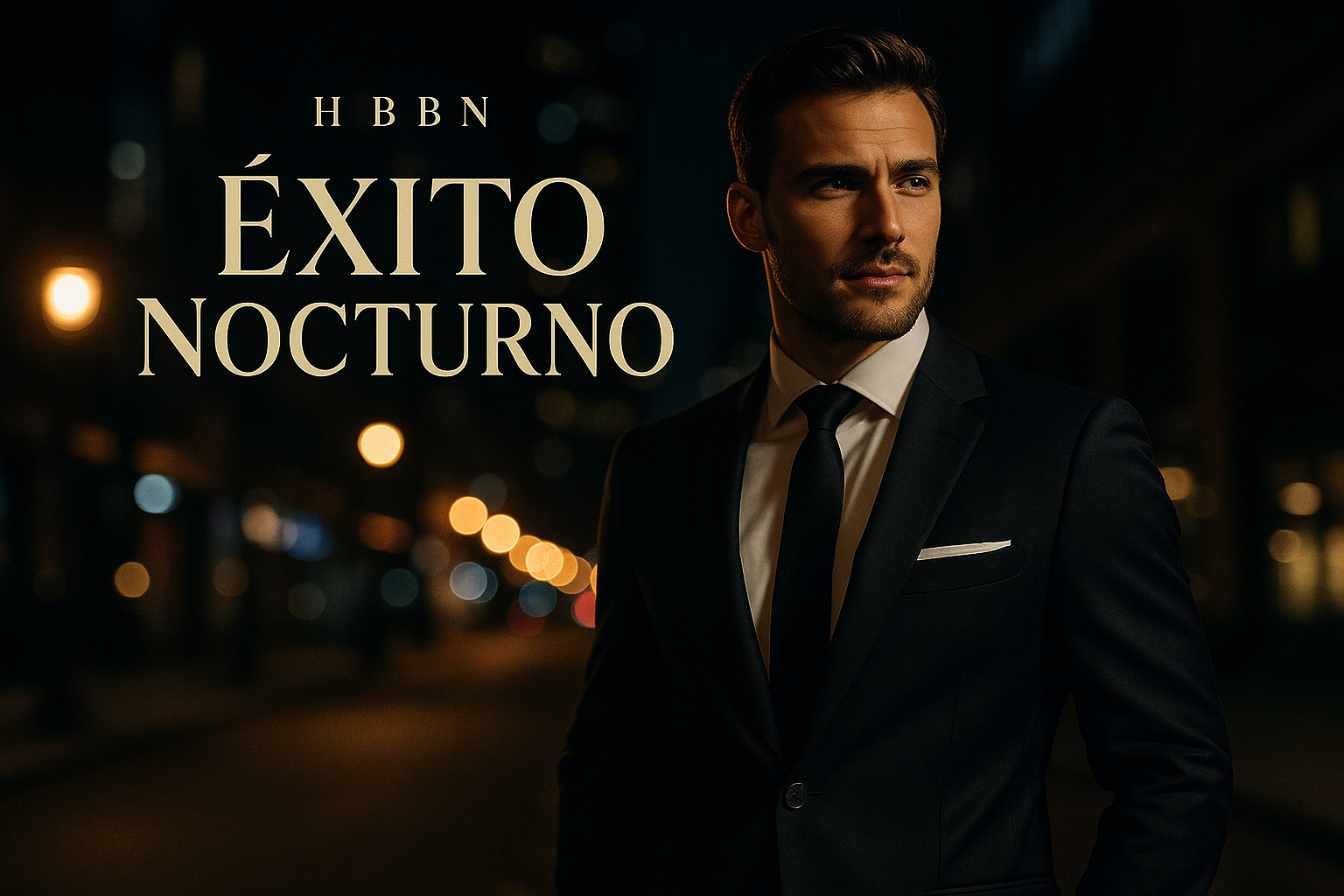 hombre con éxito nocturno, titulo HBBN Exito Nocturno
