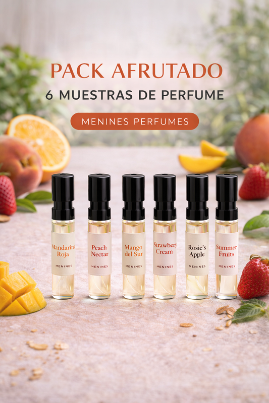 Cofret Descubrimiento Afrutado & Jugoso Menines: Explosión Vital y Dulzor Elegante - 6 Muestras x 3ml