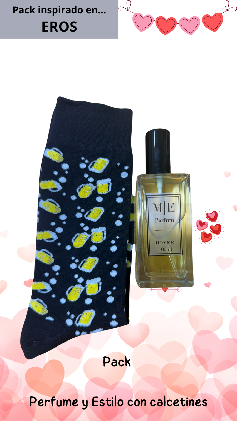 Inspirado en Eros Perfume 100ml + calcetines Estilo hombre