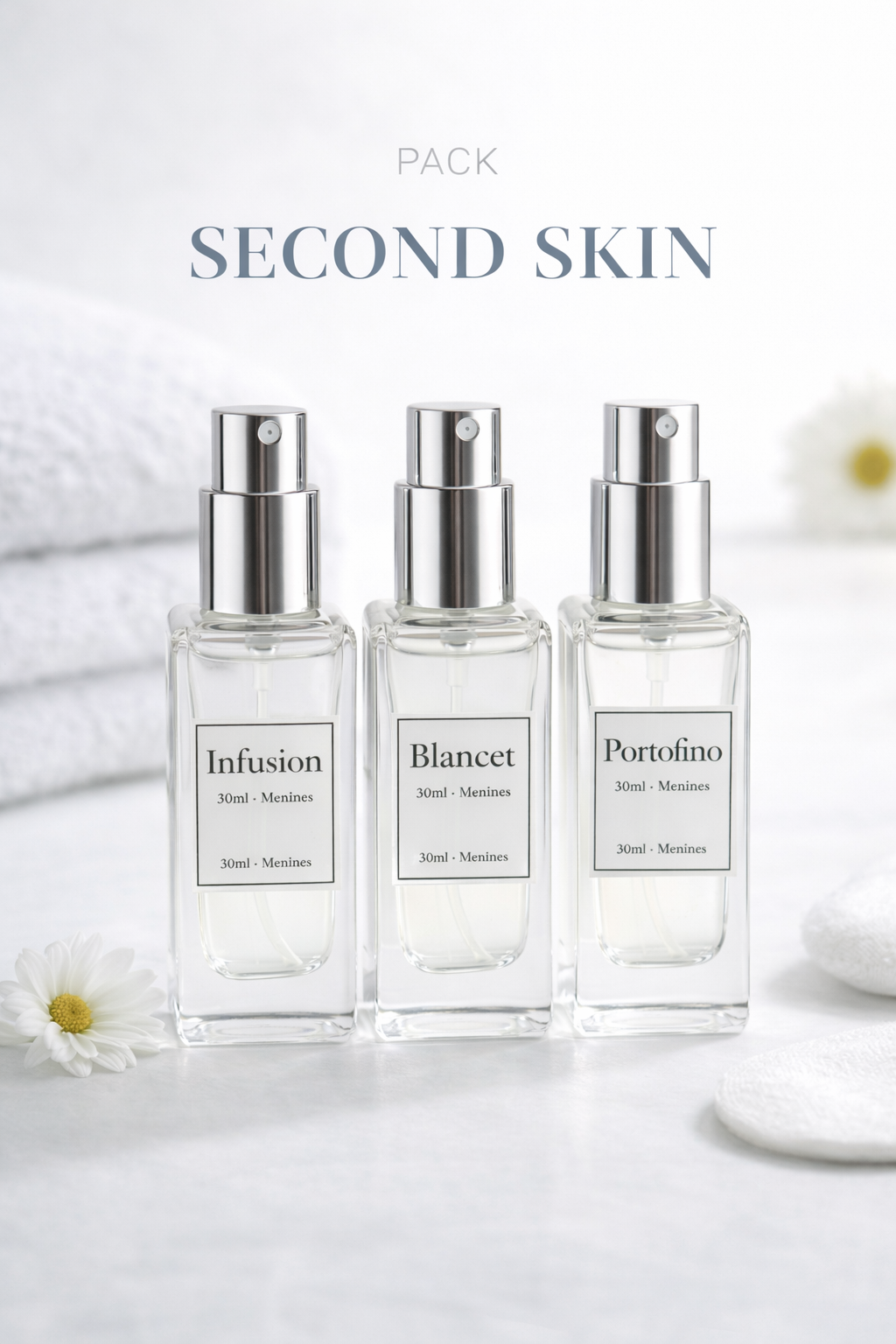 Pack de 3 Perfumes con olor a limpio 30 ml | Infusion, blancet y el de Portofino...